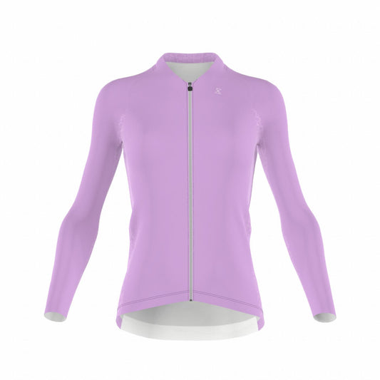 Fietsshirt dames - lange mouwen lila - TENUE des Femmes
