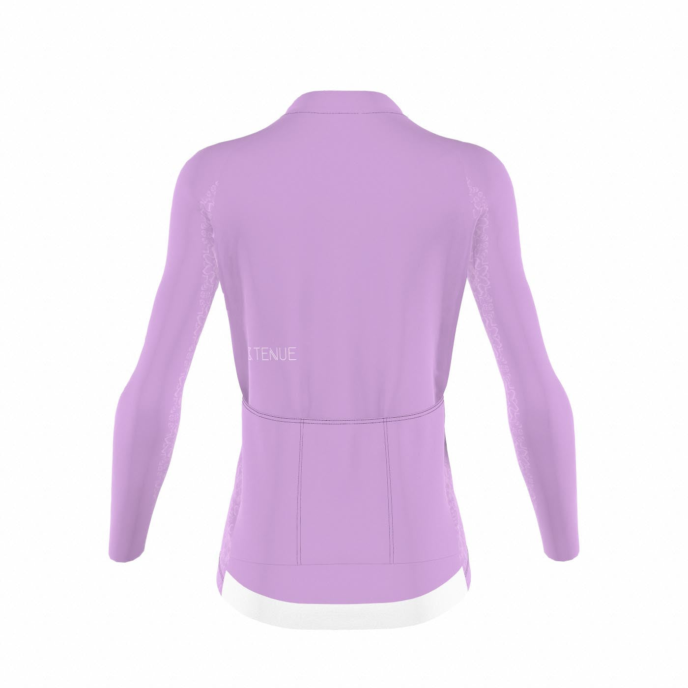 Fietsshirt dames - lange mouwen lila - TENUE des Femmes