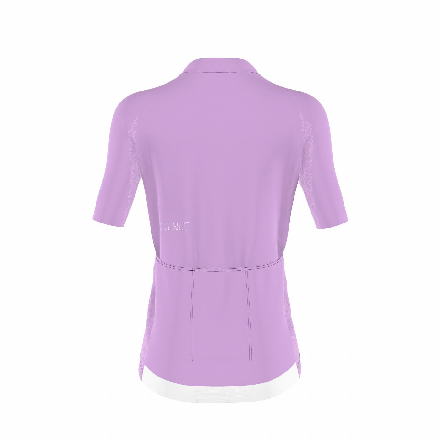 Fietsshirt dames - korte mouwen lila - TENUE des Femmes