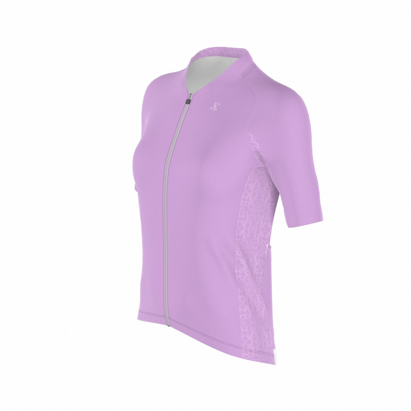 Fietsshirt dames - korte mouwen lila - TENUE des Femmes