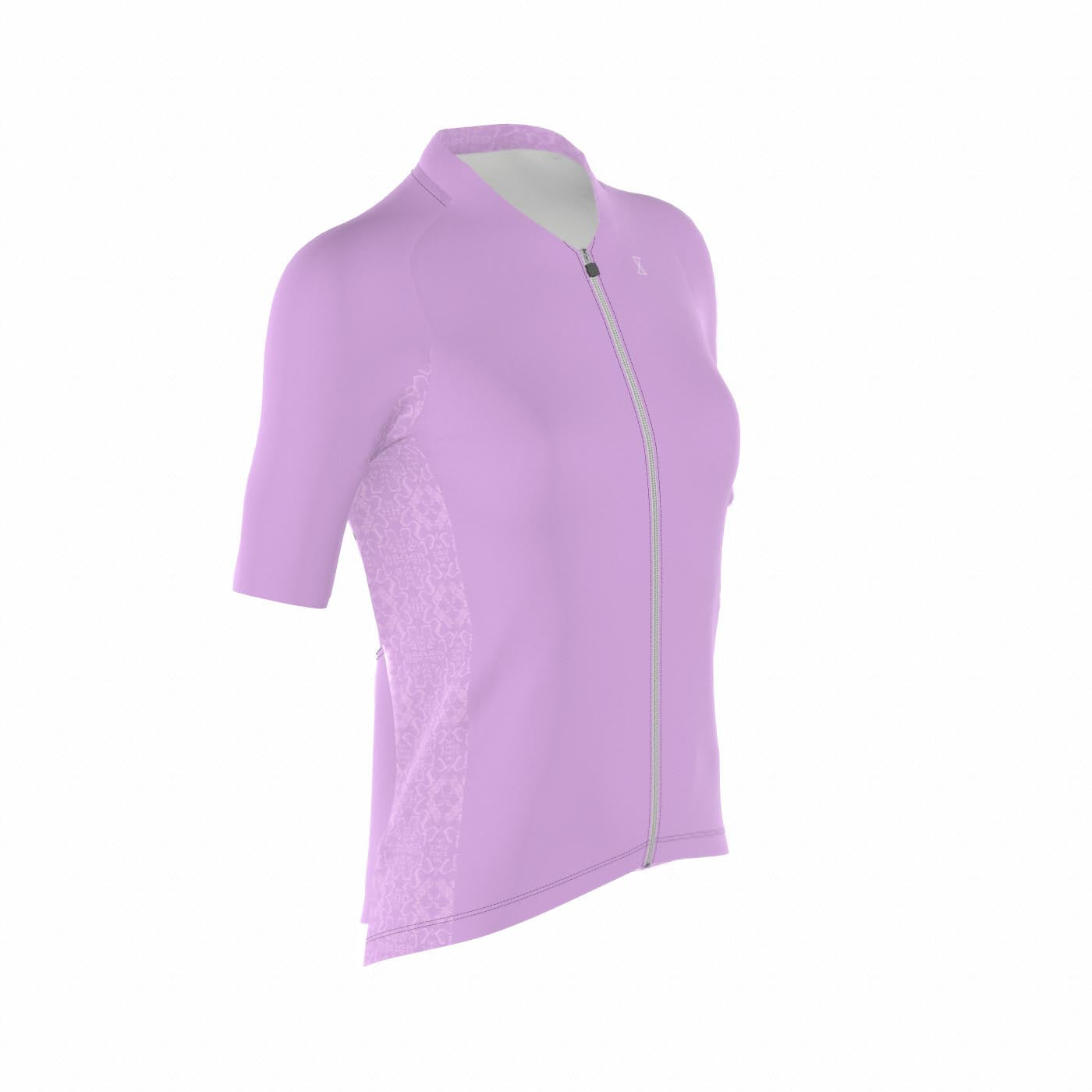 Fietsshirt dames - korte mouwen lila - TENUE des Femmes
