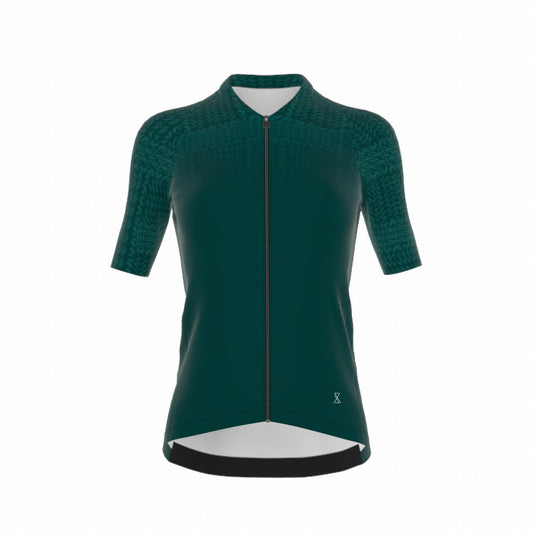 Fietsshirt dames - korte mouwen groen - TENUE des Femmes