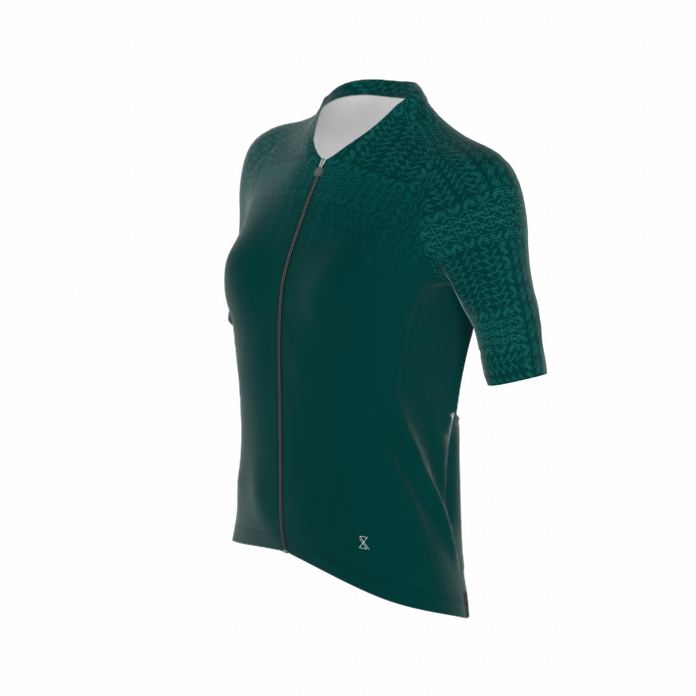 Fietsshirt dames - korte mouwen groen - TENUE des Femmes