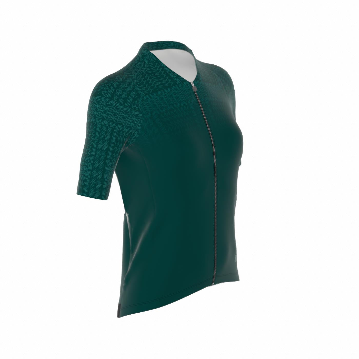 Fietsshirt dames - korte mouwen groen - TENUE des Femmes