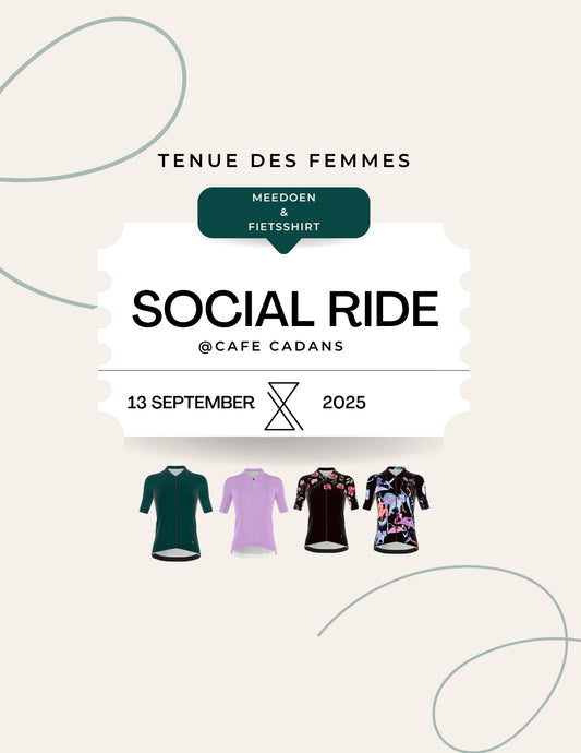 Social Ride - 13 September - Meedoen + fietsshirt korte mouwen