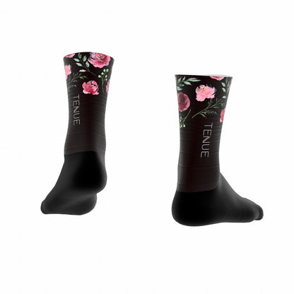 Fietssokken 'Black N' Roses'