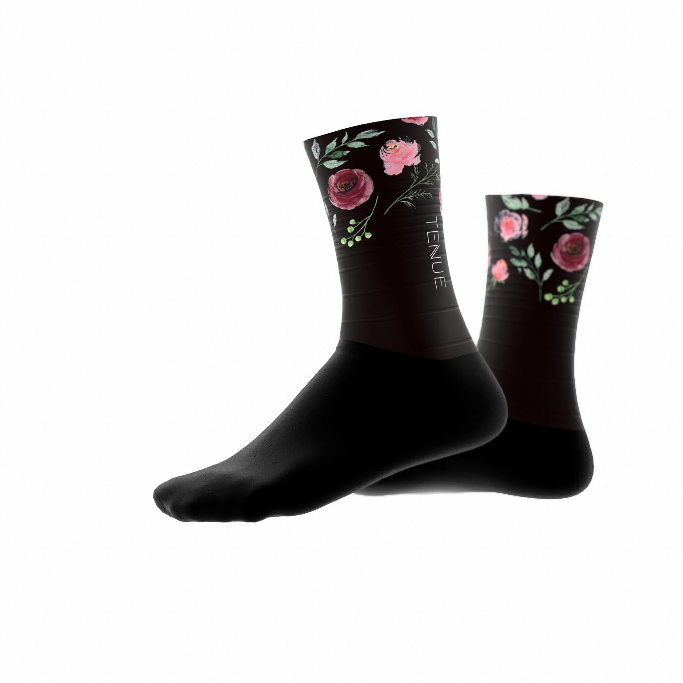 Fietssokken 'Black N' Roses'